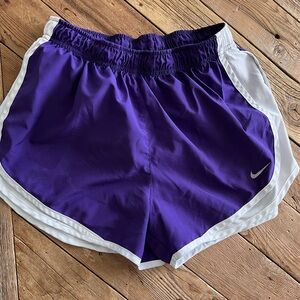Size M Nike Dri-fit Women's Athletic Shorts in Purple and White